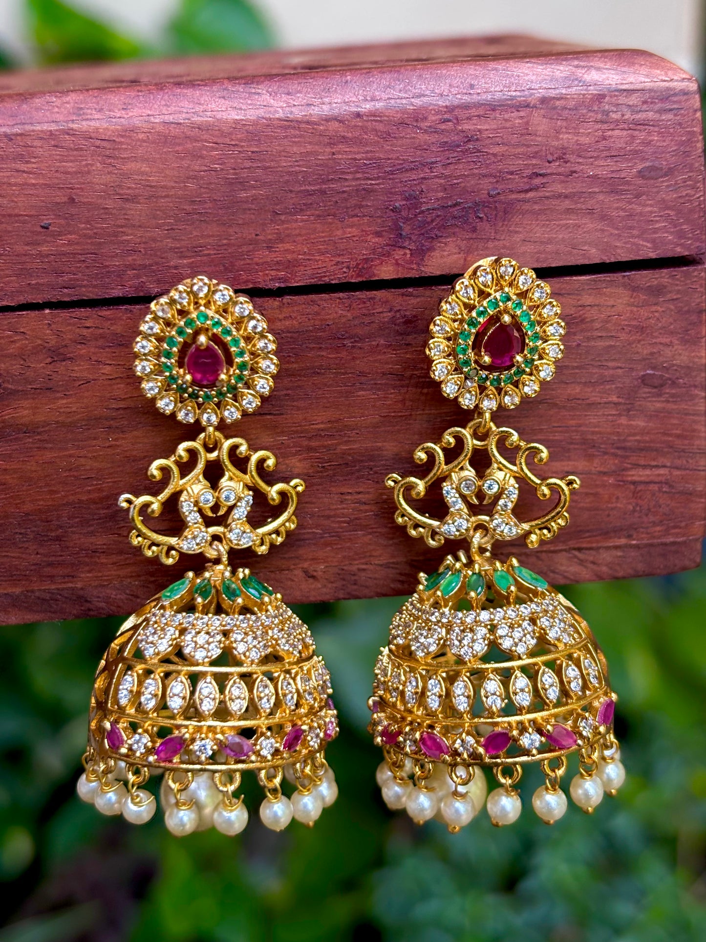 Mayura Blossom Jhumkas