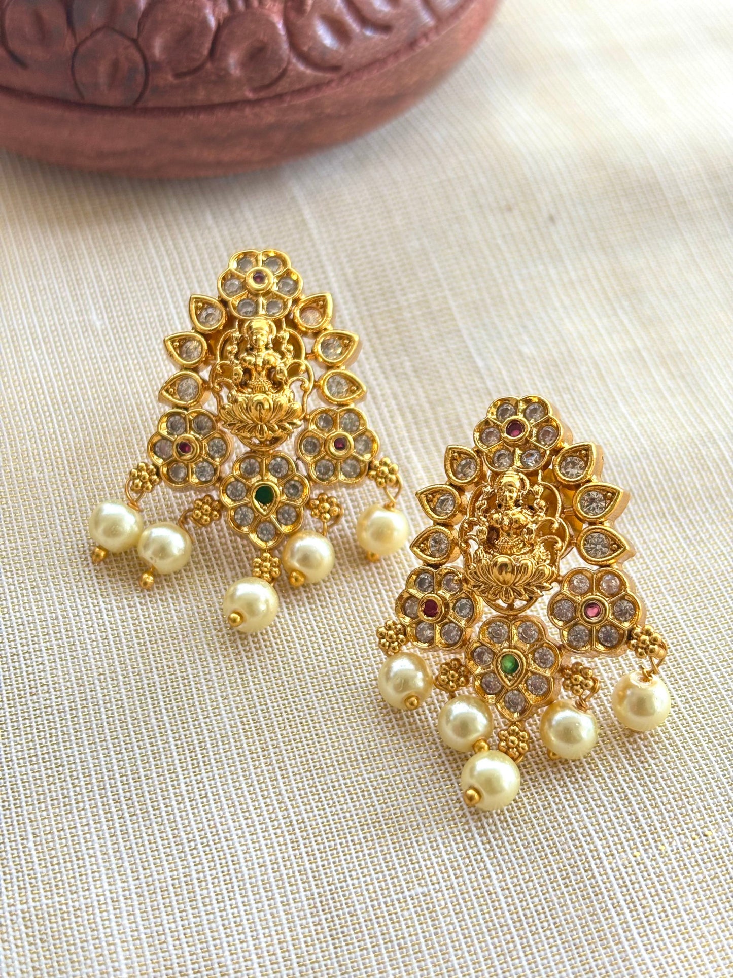 Lakshmi AD Stone with Pearl Necklace