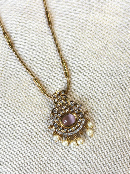 Semi Invisible Diamond Pendant Chain