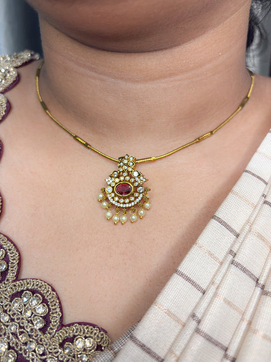 Semi Invisible Diamond Pendant Chain