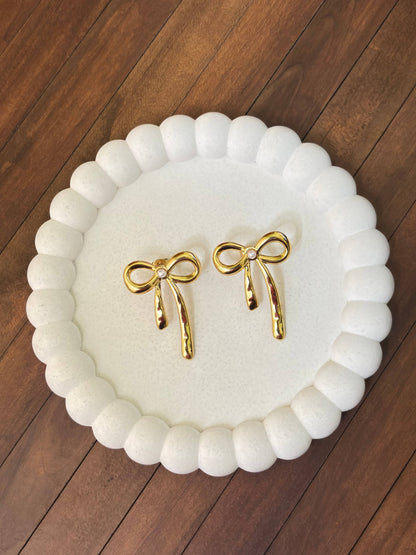 Pearl Bow Anti-Tarnish Earring