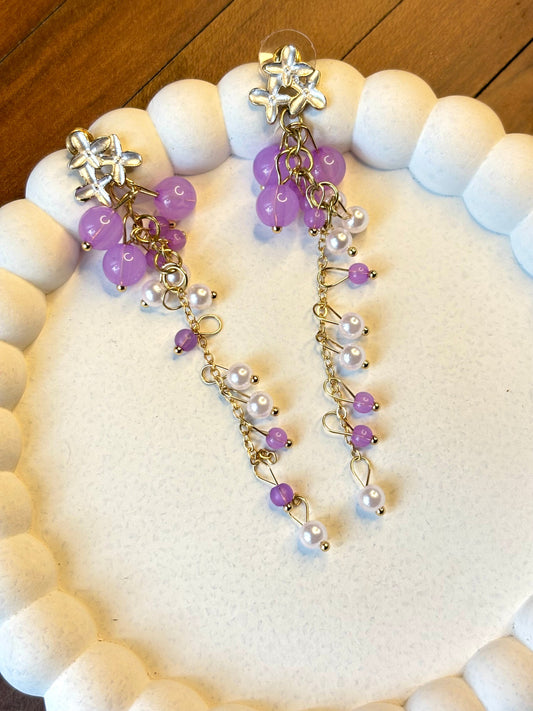 Dewdrop Orchid Earrings