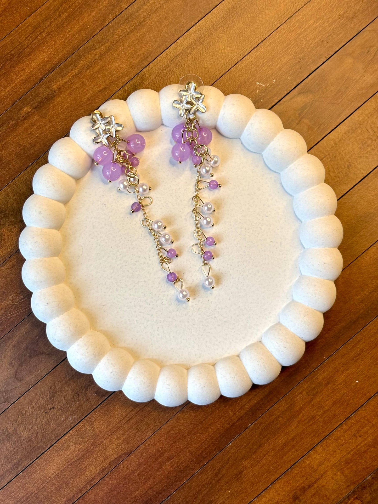 Dewdrop Orchid Earrings