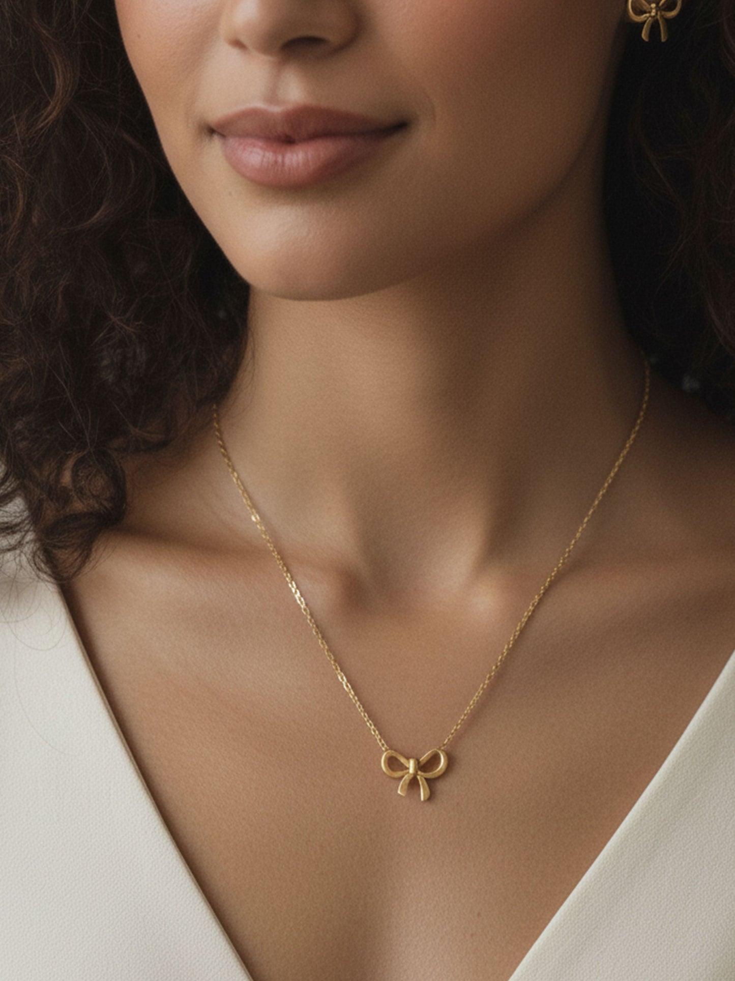 Sweet Bow Anti-Tarnish Chain Set