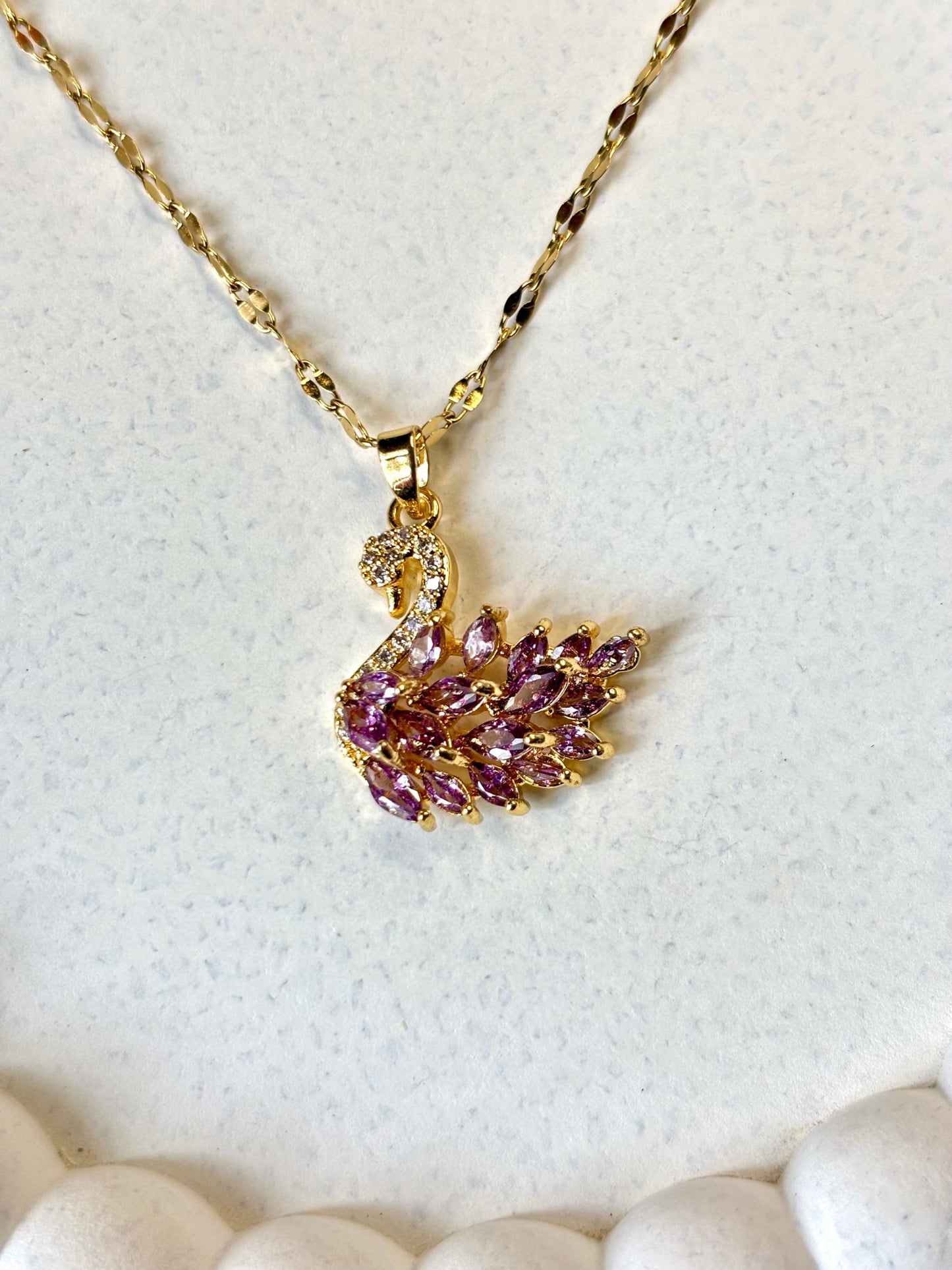 Lavender Swan Anti-Tarnish Chain