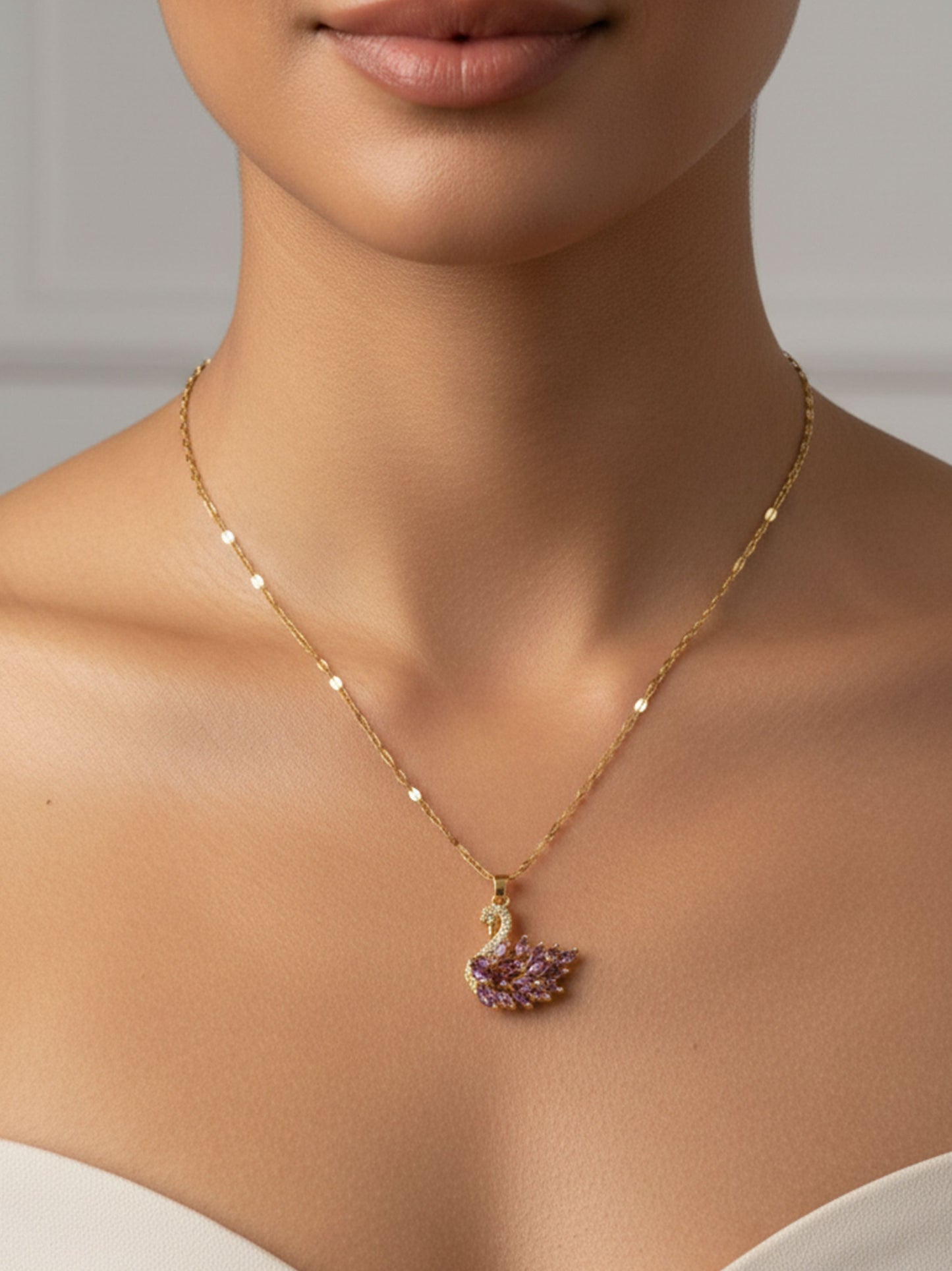 Lavender Swan Anti-Tarnish Chain