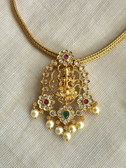 Lakshmi AD Stone with Pearl Necklace